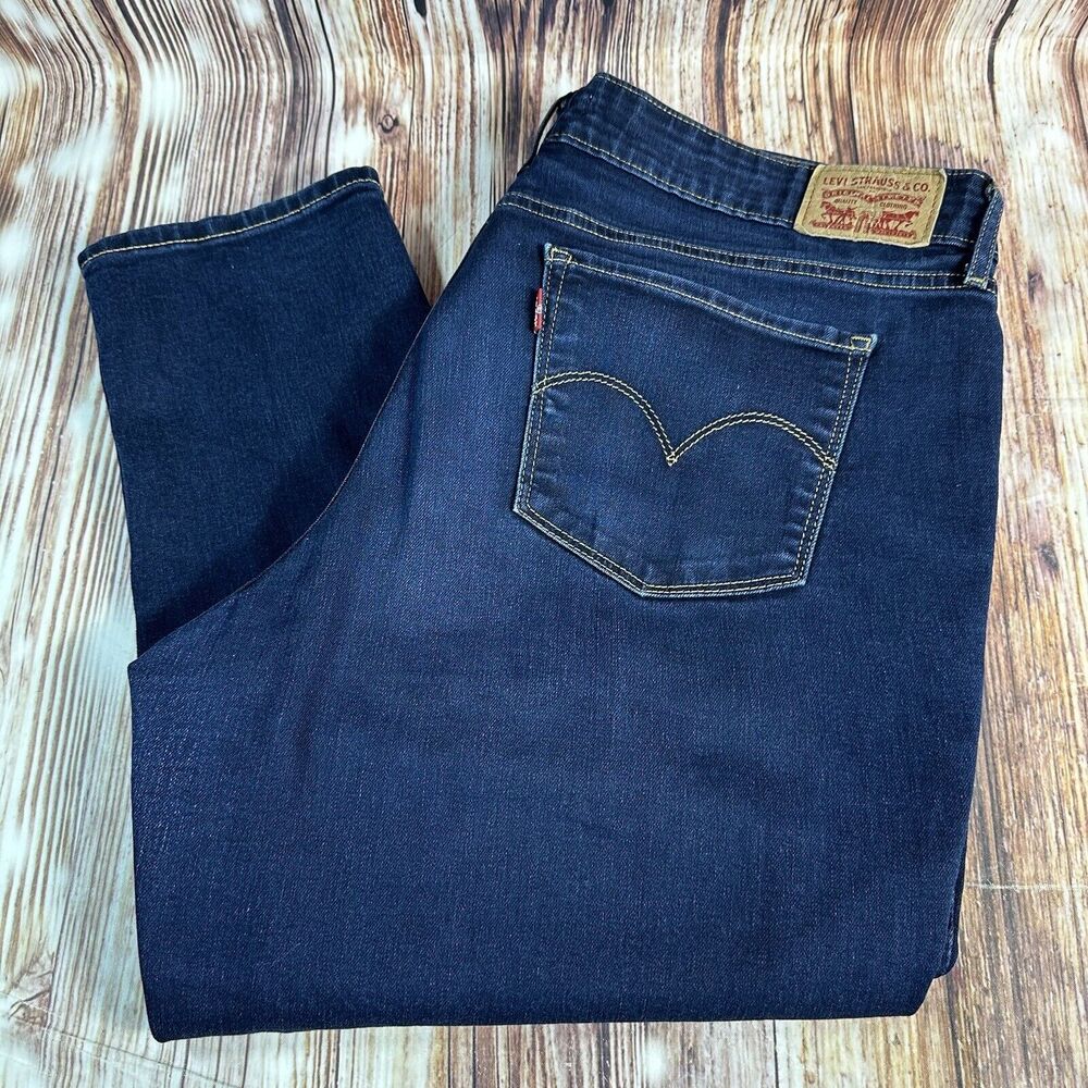 Levi's 711 SKINNY Womens Size 33 Blue Mid Rise Jeans Denim Pants 38x29 - Picture 3 of 13